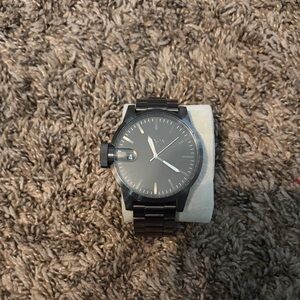 Nixon Black Stainless Steel Watch * need new batteries